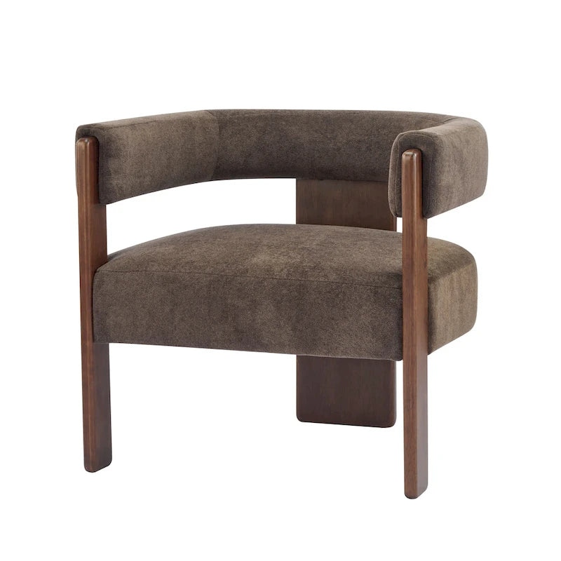 Modern Upholstered Boucle Fabric Accent Armchair