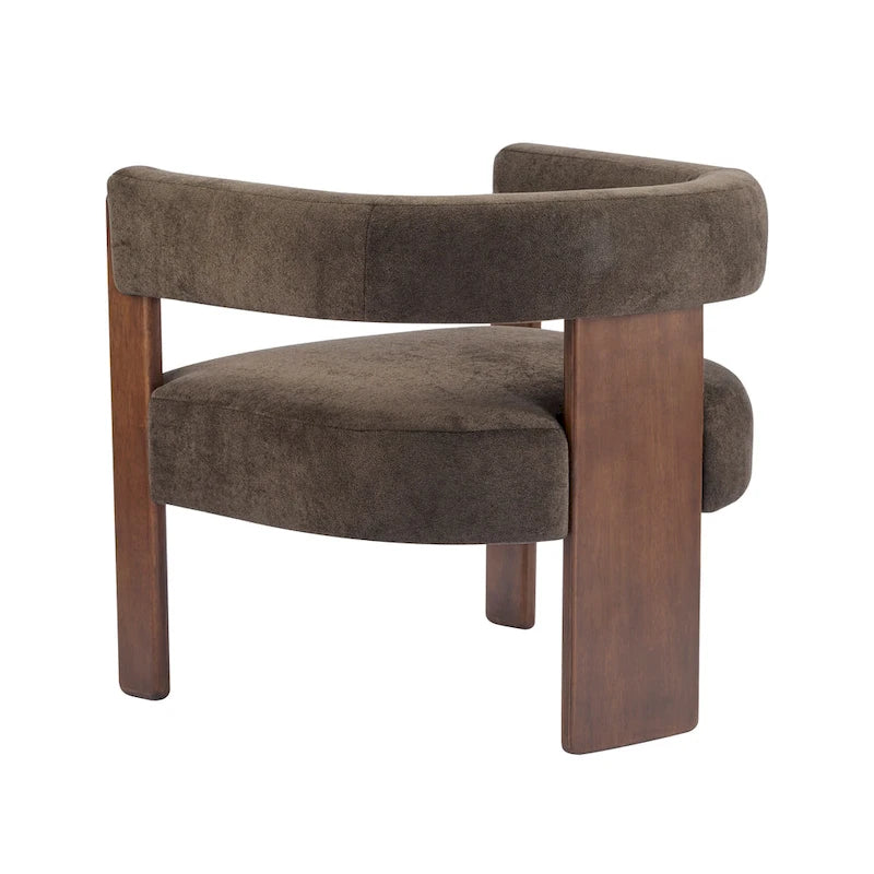 Modern Upholstered Boucle Fabric Accent Armchair
