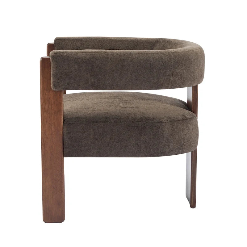 Modern Upholstered Boucle Fabric Accent Armchair