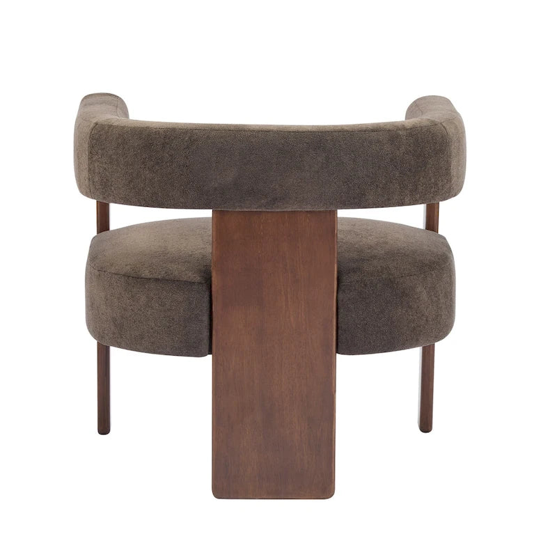 Modern Upholstered Boucle Fabric Accent Armchair