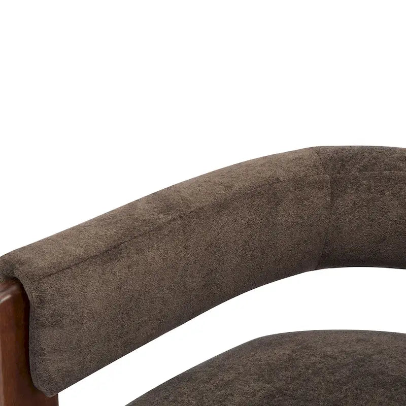 Modern Upholstered Boucle Fabric Accent Armchair
