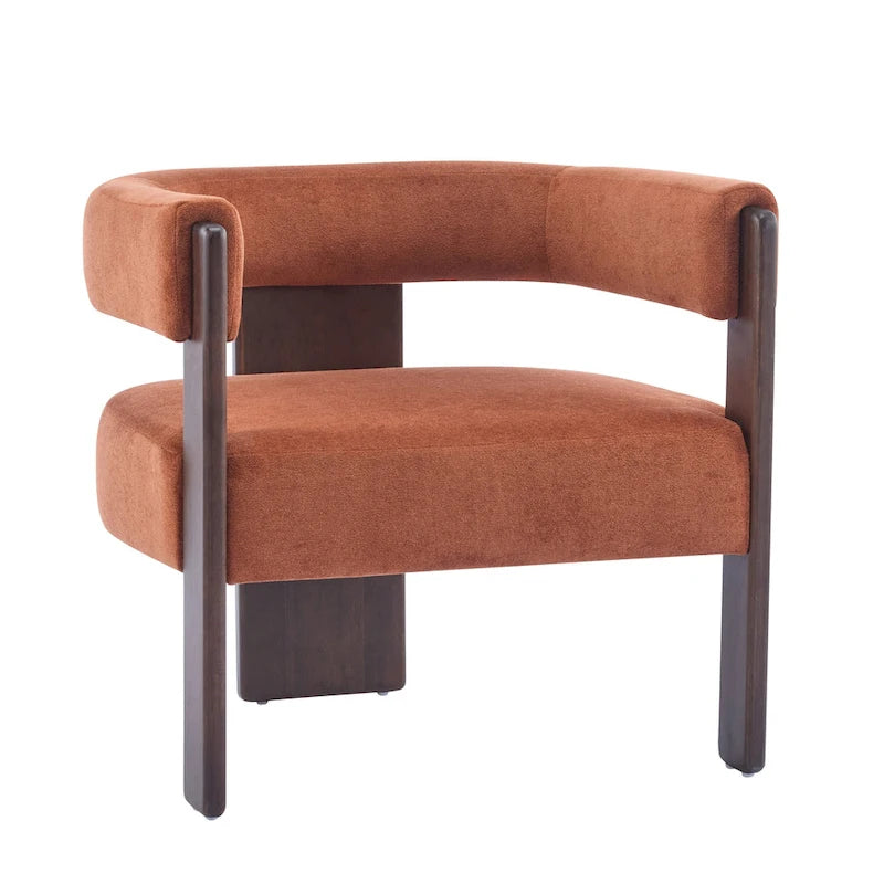Modern Upholstered Boucle Fabric Accent Armchair