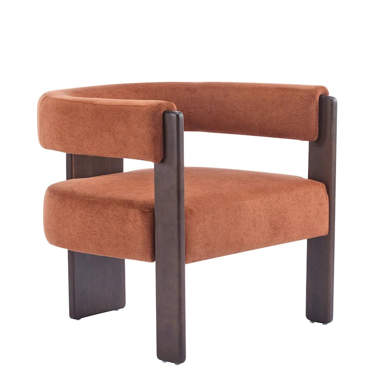 Modern Upholstered Boucle Fabric Accent Armchair