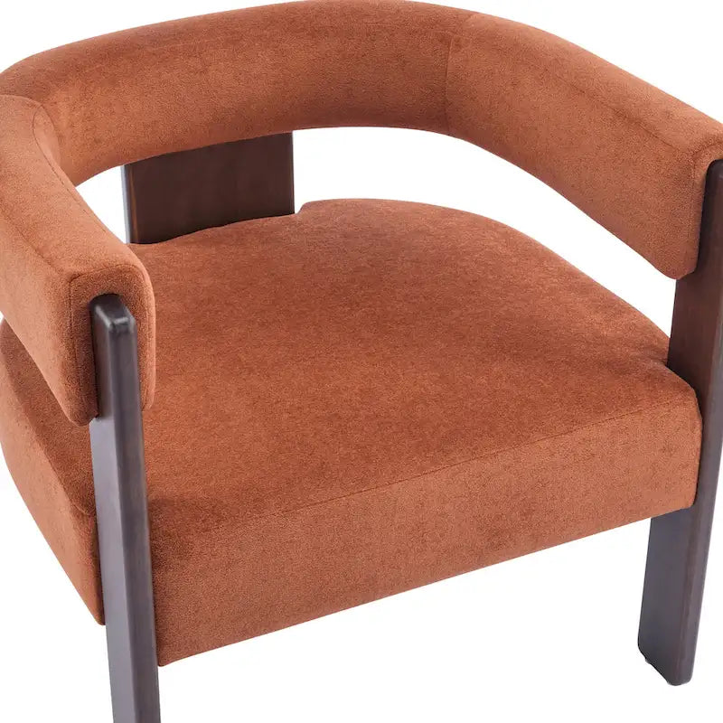Modern Upholstered Boucle Fabric Accent Armchair