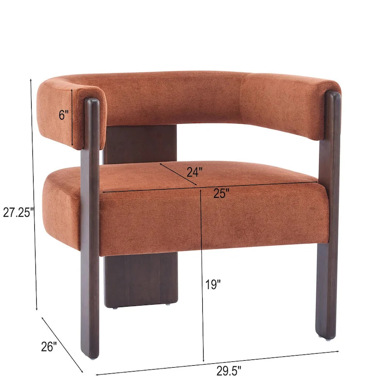 Modern Upholstered Boucle Fabric Accent Armchair