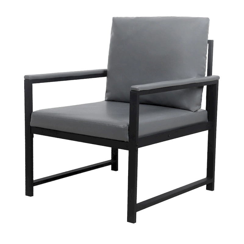 Modern 29.13 Arm Chair with Non-slip Adsorption Feet and Sturdy Metal Frame