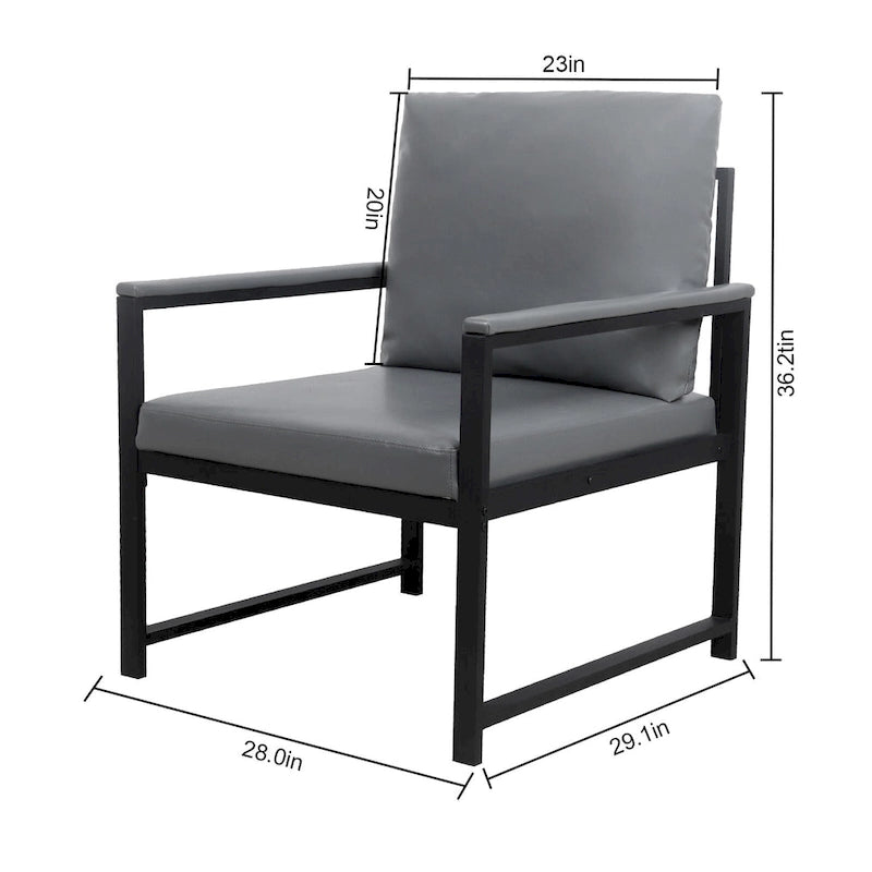 Modern 29.13 Arm Chair with Non-slip Adsorption Feet and Sturdy Metal Frame