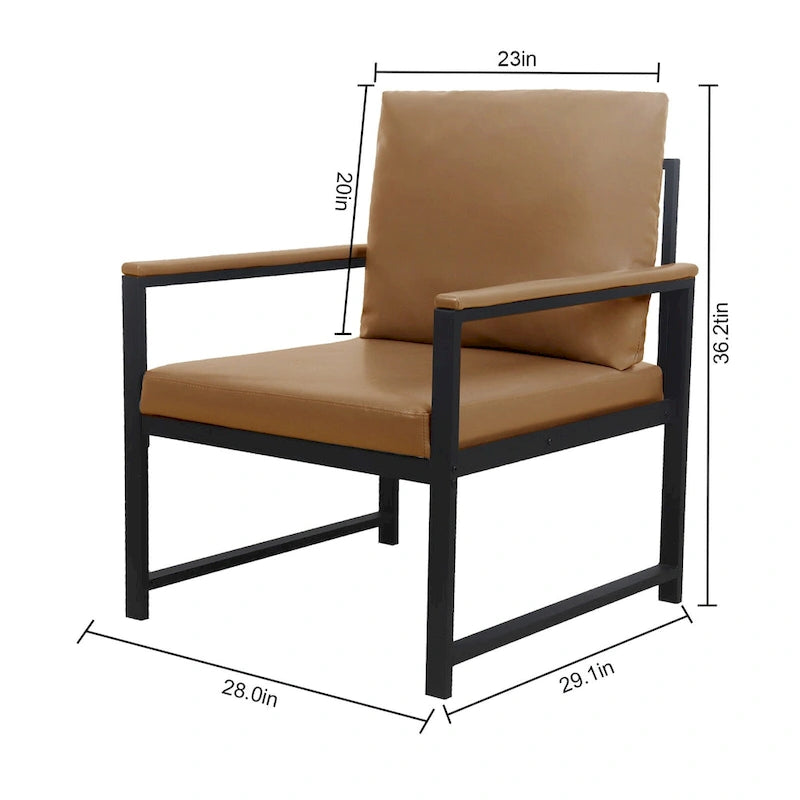 Modern 29.13 Arm Chair with Non-slip Adsorption Feet and Sturdy Metal Frame