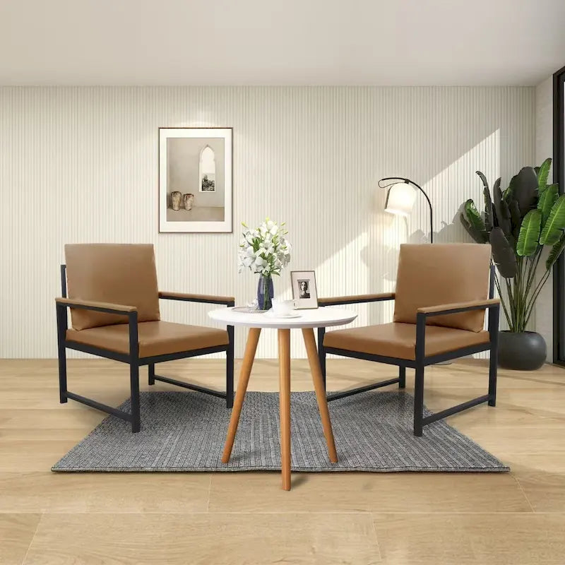 Modern 29.13 Arm Chair with Non-slip Adsorption Feet and Sturdy Metal Frame