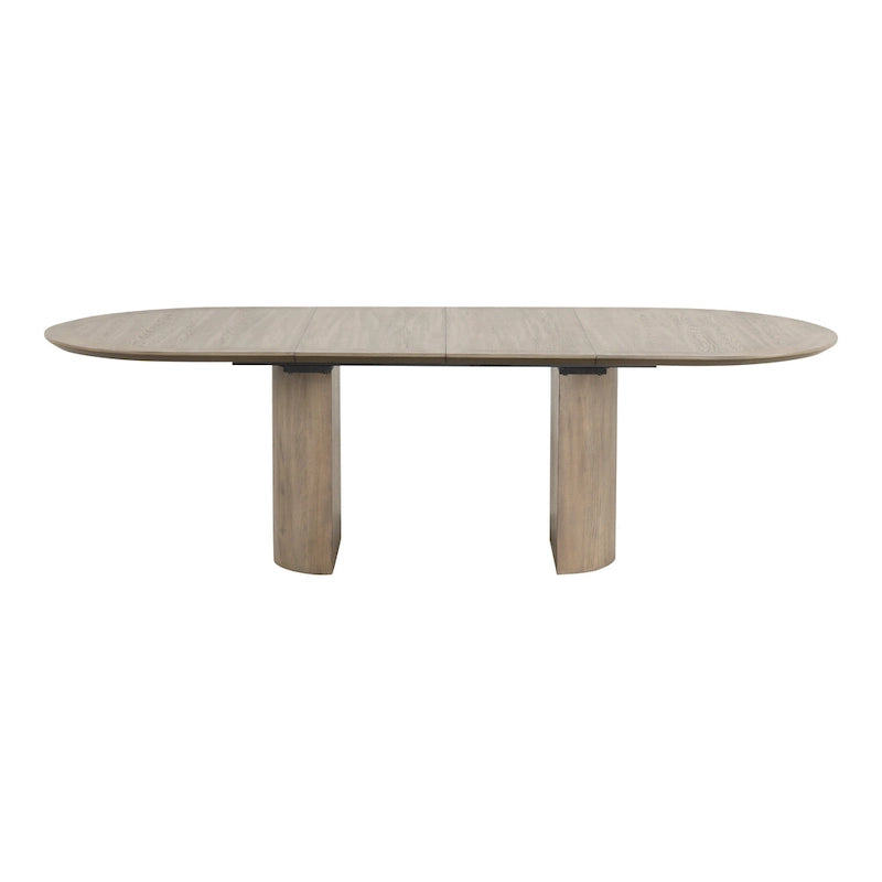 Furniture of America Modern Farmhouse Oak 102-inch Wood Extendable Dining Table