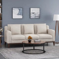 Elliston Contemporary 3-Seat Fabric Sofa with Accent Pillows