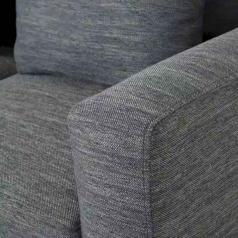 Elliston Contemporary 3-Seat Fabric Sofa with Accent Pillows
