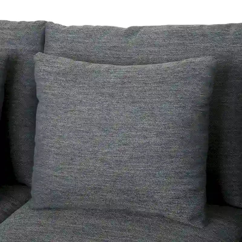 Elliston Contemporary 3-Seat Fabric Sofa with Accent Pillows