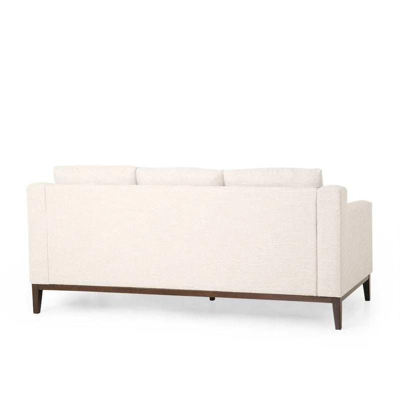 Elliston Contemporary 3-Seat Fabric Sofa with Accent Pillows