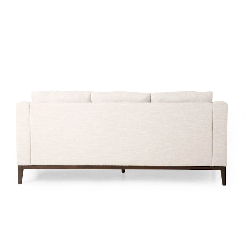 Elliston Contemporary 3-Seat Fabric Sofa with Accent Pillows