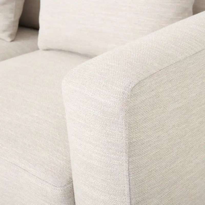 Elliston Contemporary 3-Seat Fabric Sofa with Accent Pillows