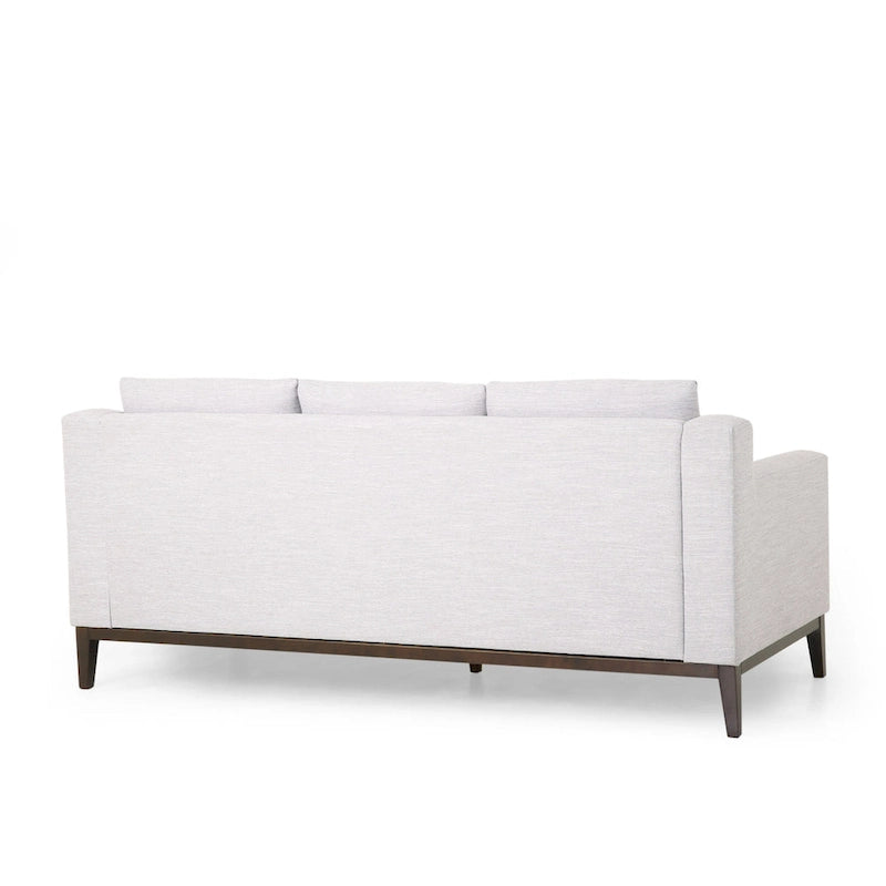 Elliston Contemporary 3-Seat Fabric Sofa with Accent Pillows