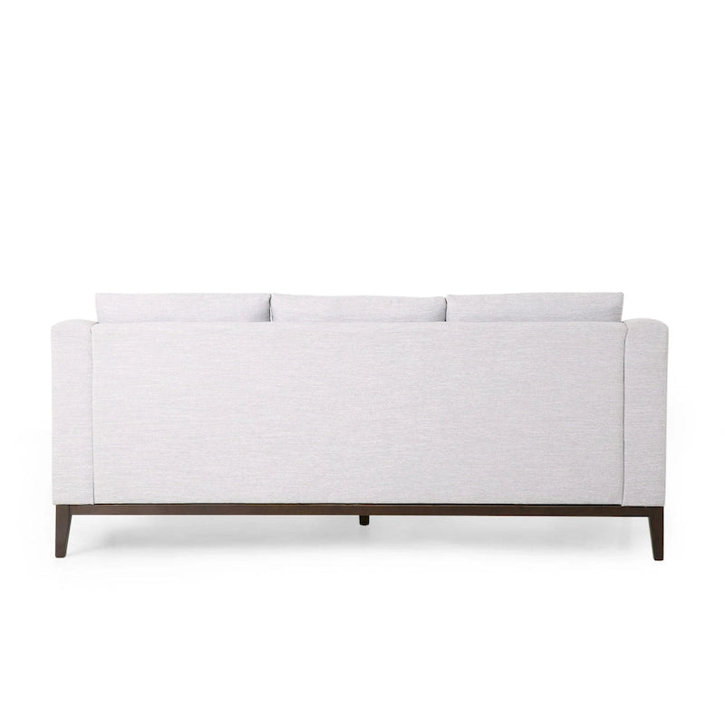 Elliston Contemporary 3-Seat Fabric Sofa with Accent Pillows