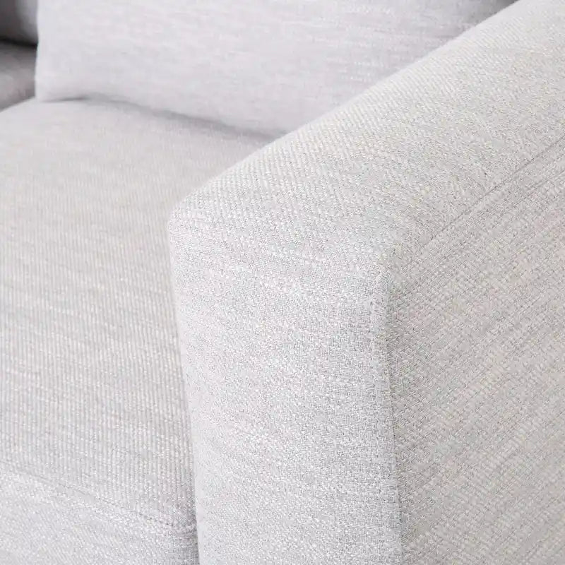 Elliston Contemporary 3-Seat Fabric Sofa with Accent Pillows