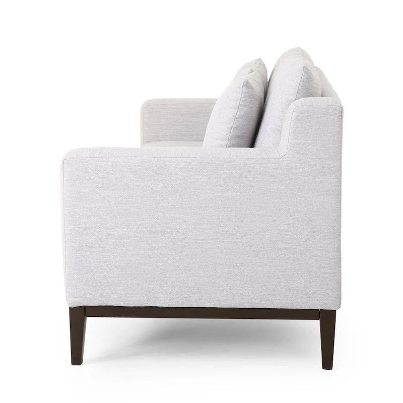 Elliston Contemporary 3-Seat Fabric Sofa with Accent Pillows