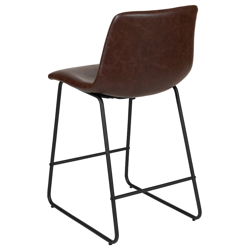 Upholstered Counter Height Modern Dining Stools (Set of 2)