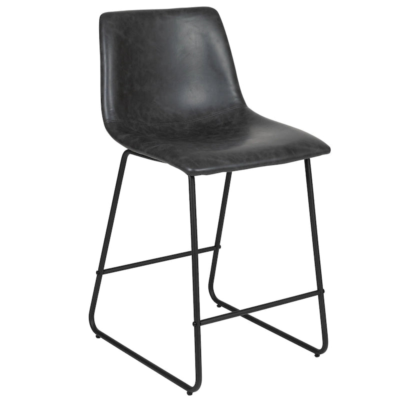 Upholstered Counter Height Modern Dining Stools (Set of 2)