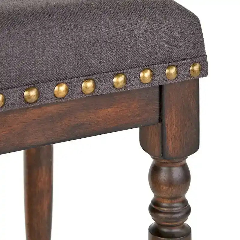 Grafton Turned Leg Counter Stools with Cushioned Seat, 2-Pack