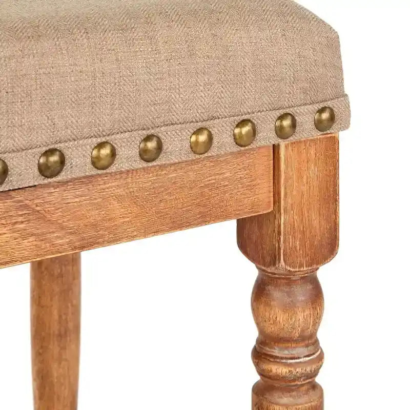 Grafton Turned Leg Counter Stools with Cushioned Seat, 2-Pack