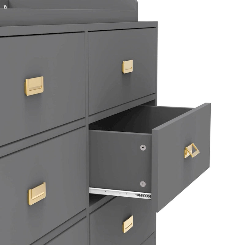 45-inch 6-Drawer Changing Table Dresser, Convertible to Youth Dresser