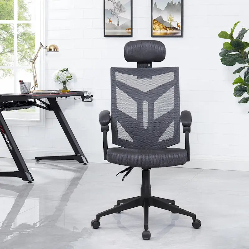 High Back Mesh Ergonomic Office Chair with Lumbar Support and Headrest