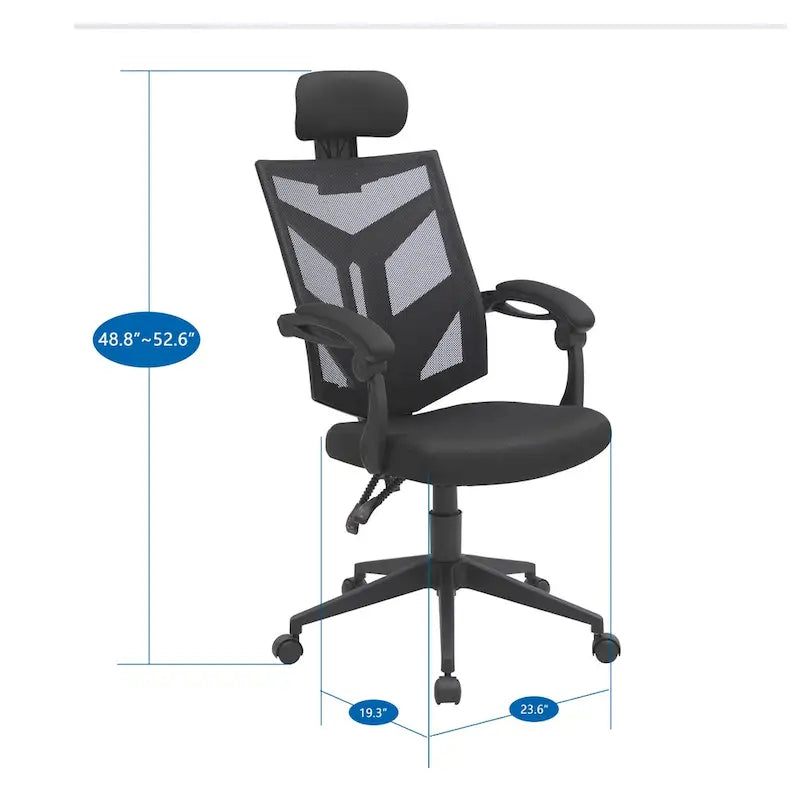 High Back Mesh Ergonomic Office Chair with Lumbar Support and Headrest
