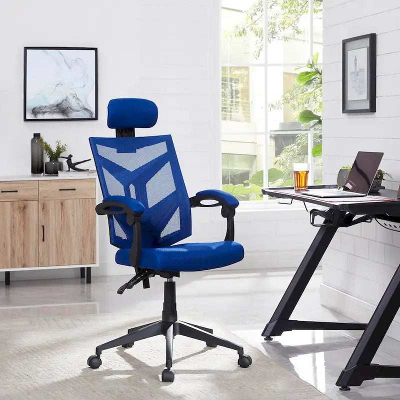 High Back Mesh Ergonomic Office Chair with Lumbar Support and Headrest