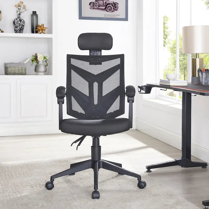 High Back Mesh Ergonomic Office Chair with Lumbar Support and Headrest