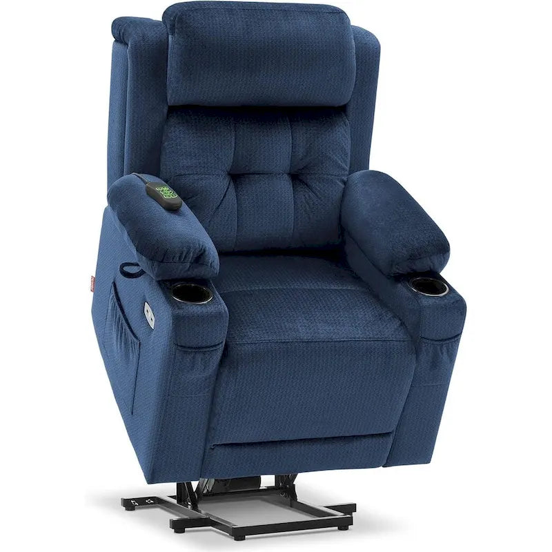 Lay Flat Lift Recliner with Power Headrest for Small Elderly People, Infinite Position Lift Chair, Fabric 7660
