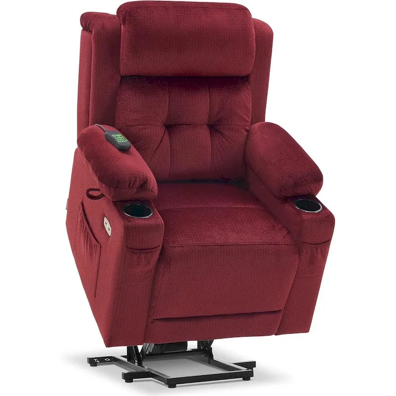 Lay Flat Lift Recliner with Power Headrest for Small Elderly People, Infinite Position Lift Chair, Fabric 7660