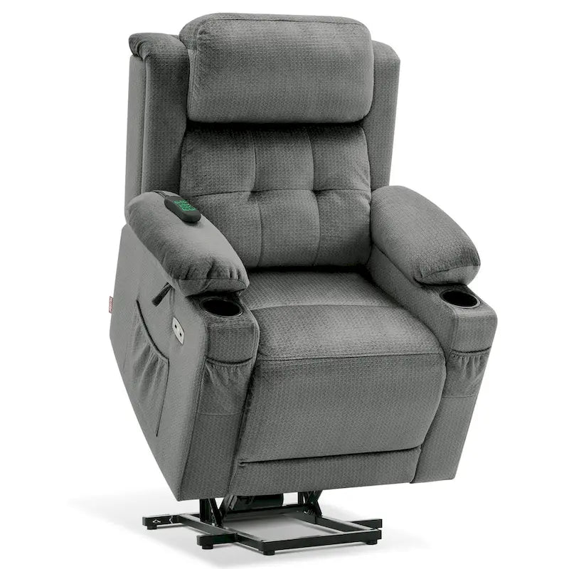 Lay Flat Lift Recliner with Power Headrest for Small Elderly People, Infinite Position Lift Chair, Fabric 7660