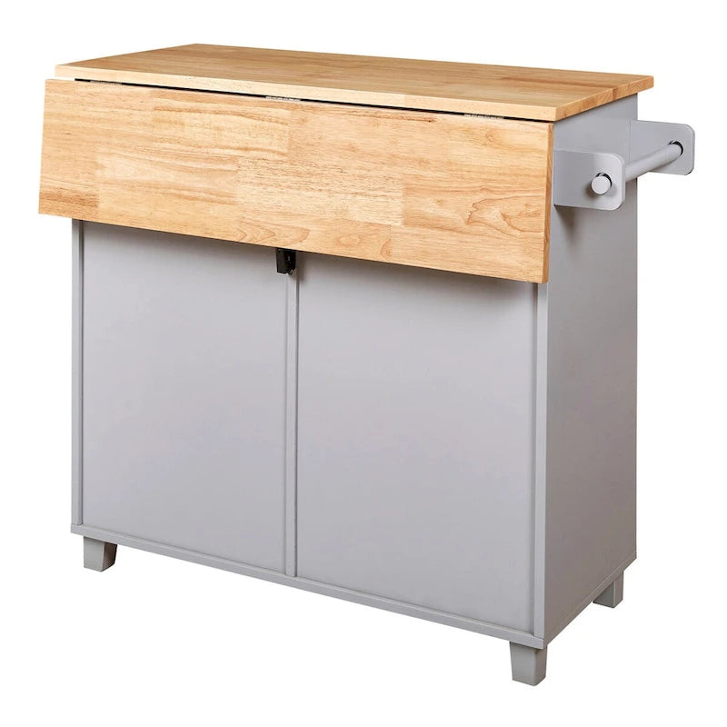 A Mobile Kitchen Island Storage , Adjustable Shelves, Wheels