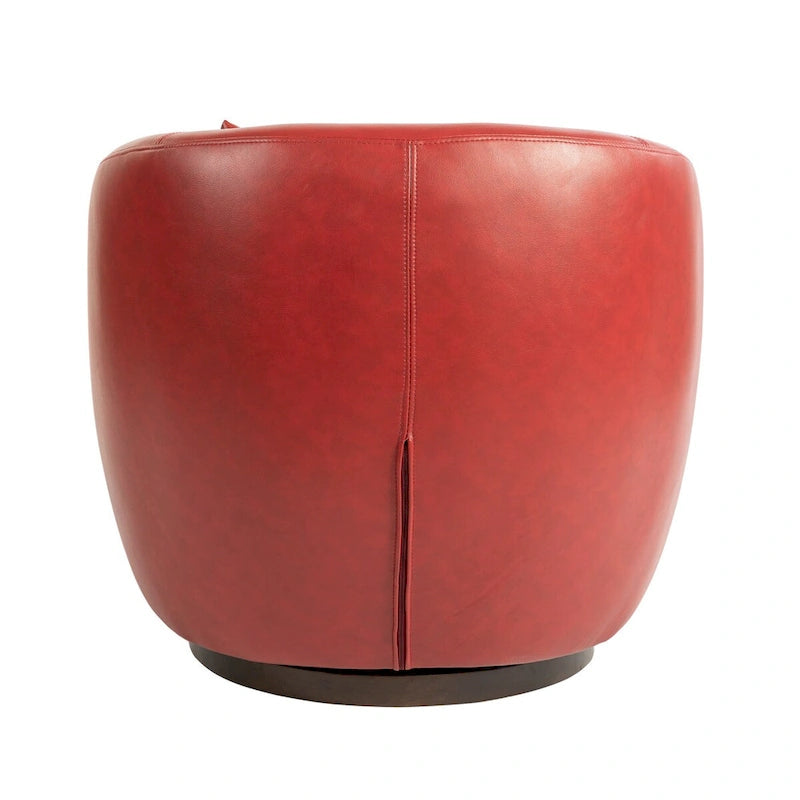 Upholstered Swivel Barrel Armchair with Storage Modern Living Room Side Chair for Bedroom/Office/Reading Spaces