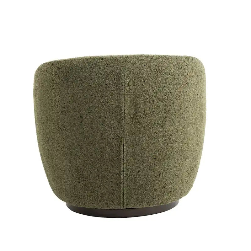 Upholstered Swivel Barrel Armchair with Storage Modern Living Room Side Chair for Bedroom/Office/Reading Spaces