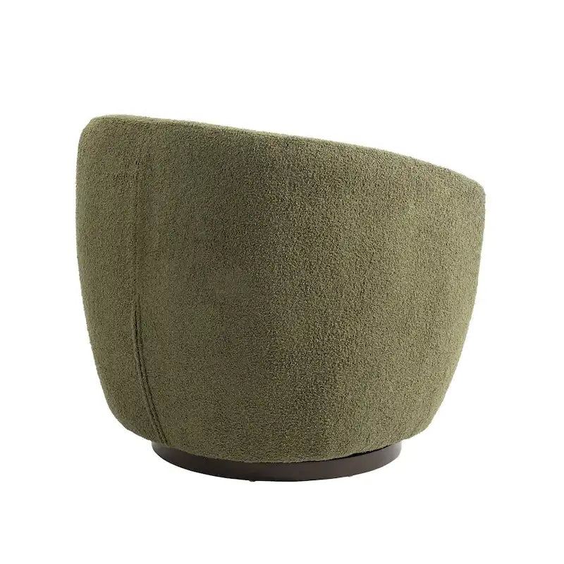 Upholstered Swivel Barrel Armchair with Storage Modern Living Room Side Chair for Bedroom/Office/Reading Spaces