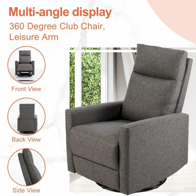 Manual Recliner Chair Fabric Single Sofa