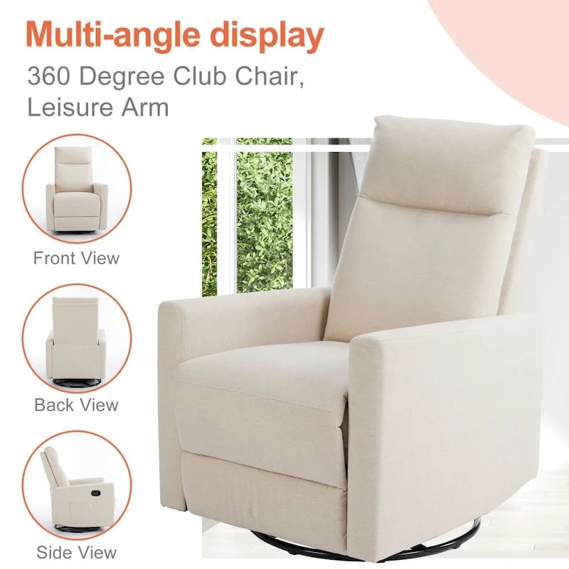 Manual Recliner Chair Fabric Single Sofa