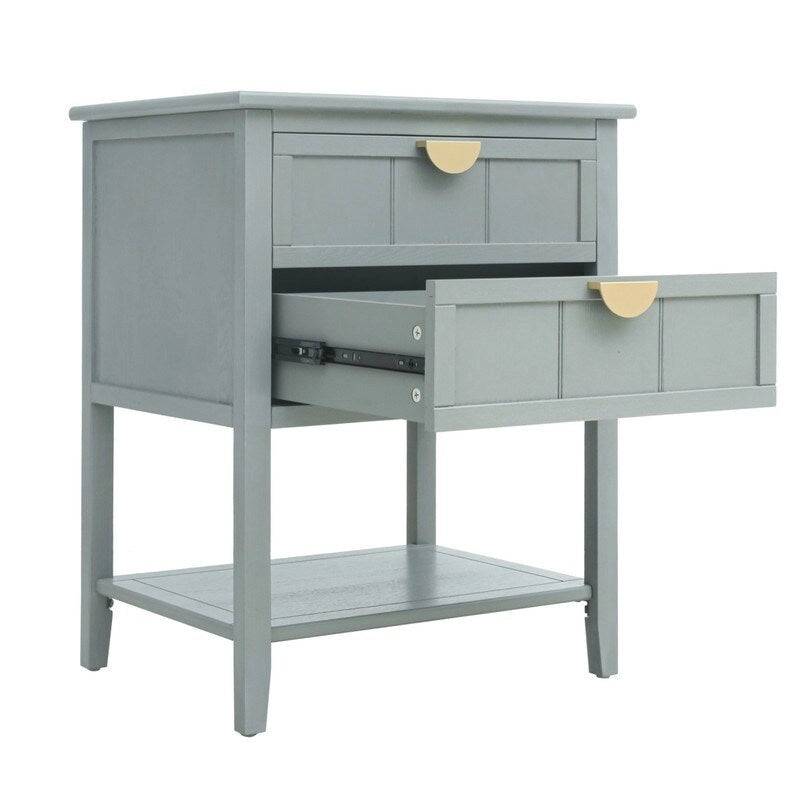 American Style Side Table End Table with 2 Drawer