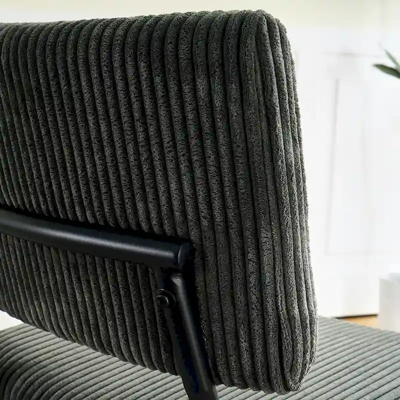 Modern Velvet Dining Chairs with Black Metal Legs, 2-Pack