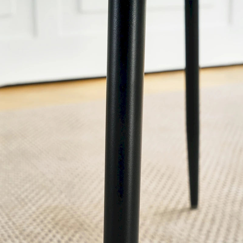 Modern Velvet Dining Chairs with Black Metal Legs, 2-Pack