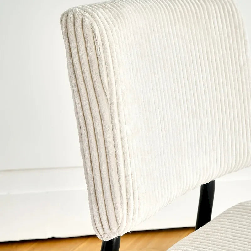 Modern Velvet Dining Chairs with Black Metal Legs, 2-Pack