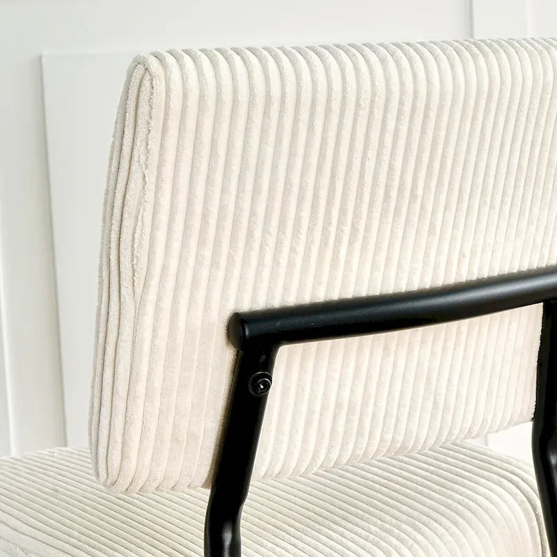 Modern Velvet Dining Chairs with Black Metal Legs, 2-Pack